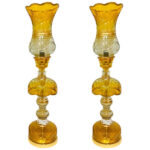 Lampe de cristal persane – forme traditionnelle Laleh couleur miel