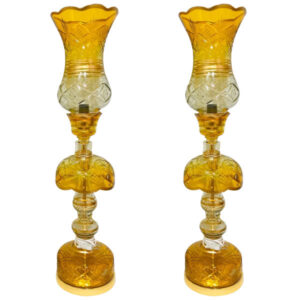 Lampe de cristal persane – forme traditionnelle Laleh couleur miel