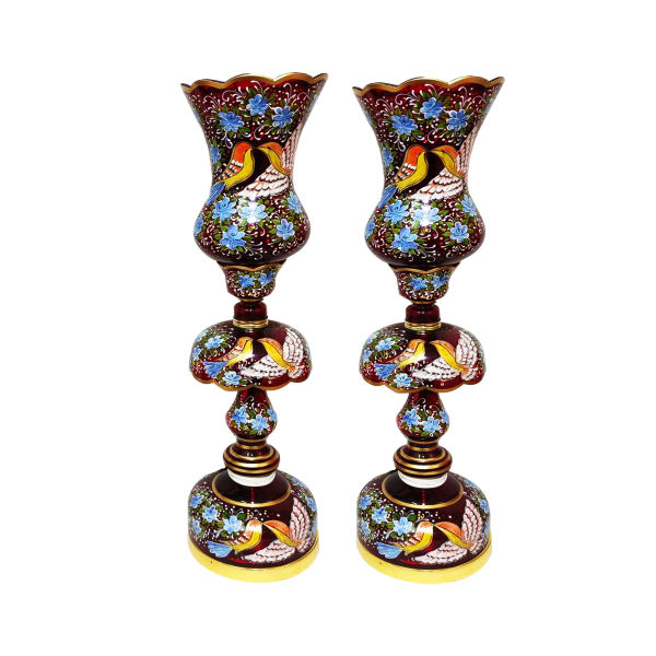 Lampe de cristal persane – forme traditionnelle Laleh bleue