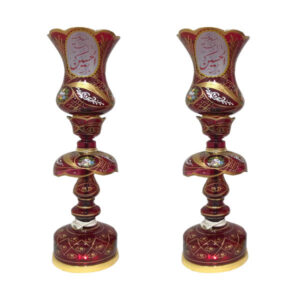 Lampe de cristal persane – forme traditionnelle Laleh avec motif islamique