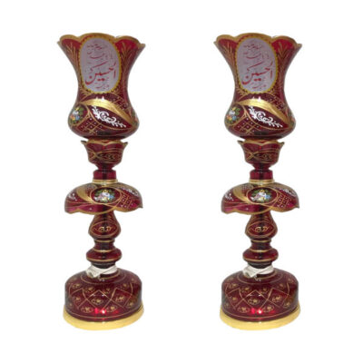 Lampe de cristal persane – forme traditionnelle Laleh avec motif islamique