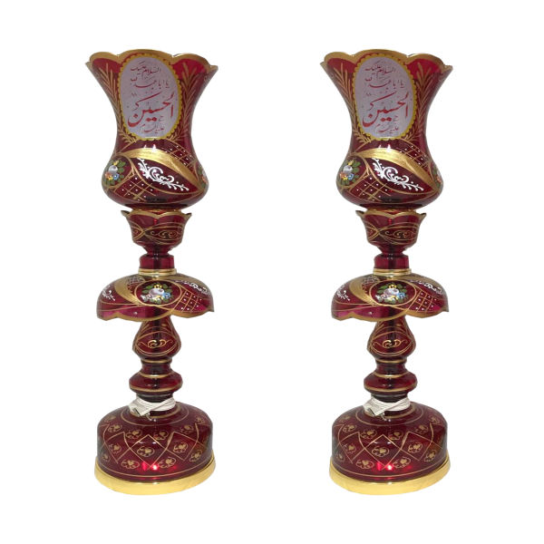 Lampe de cristal persane – forme traditionnelle Laleh avec motif islamique