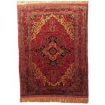 Tapis Persan en Soie Fait Main avec Design Médaillon Yas