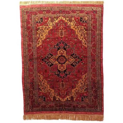 Tapis Persan en Soie Fait Main avec Design Médaillon Yas