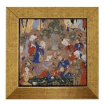 Carreau persan décoratif encadré – Shahnameh inspiré : Sobrana