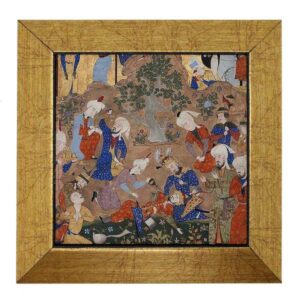Carreau persan décoratif encadré – Shahnameh inspiré : Sobrana