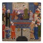 Carreau en céramique persane décoratif – Shahnameh inspiré : Scientifique