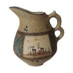 Pichet Décoratif Persan en Céramique Motif Artistique Peint à la Main