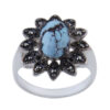 Bague en Argent Persan avec Turquoise de Neyshabur Saba
