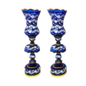 Lampe de cristal persane – forme traditionnelle Laleh ciel bleu
