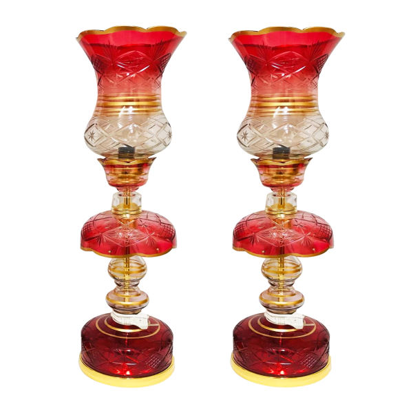 Lampe de cristal persane – forme traditionnelle Laleh rose