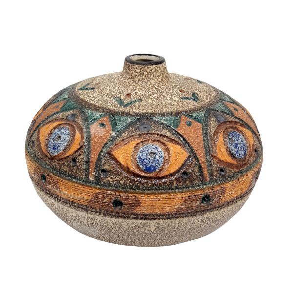 Vase en poterie décoratif persan fait main avec motif de Dina