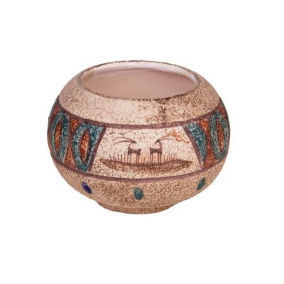 Vase en poterie décoratif persan fait main avec motif artistique Nature