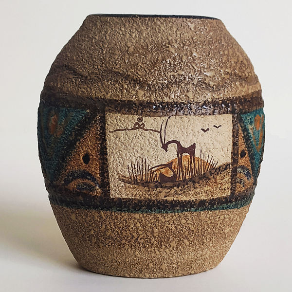 Vase en poterie décoratif persan fait main avec motif de Tala