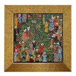 Carreau persan décoratif encadré – Shahnameh inspiré : Mania