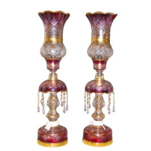 Lampe de cristal persane – forme traditionnelle Laleh violette