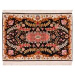Tapis Persan Mélange de Soie et Laine Fait Main avec Design Médaillon et Toranj – Tabriz