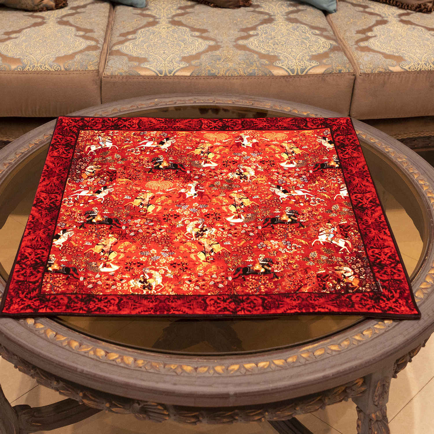 Nappe en Velours Élégance Persane Design Inspiré Shekarghah