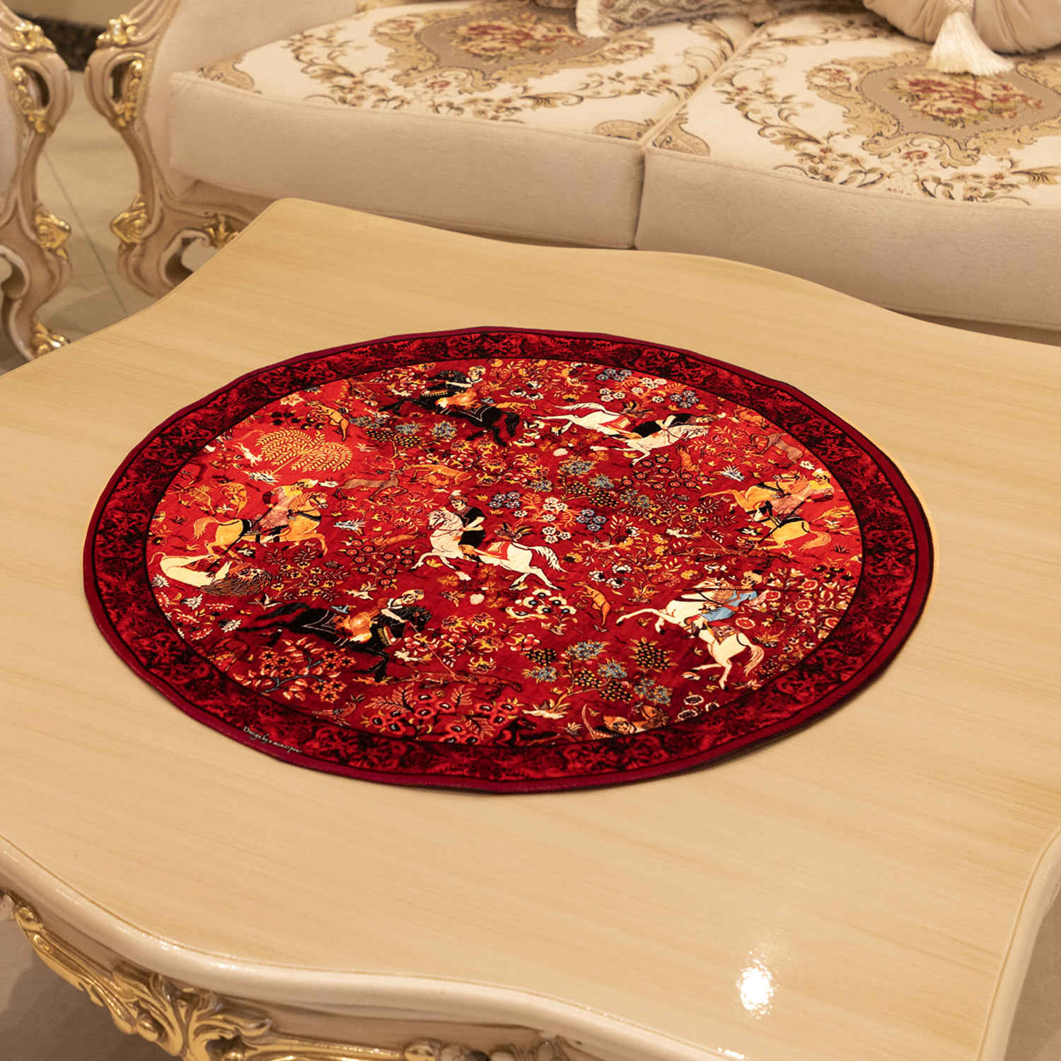 Nappe en Velours Élégance Persane Design Inspiré Shekarghah