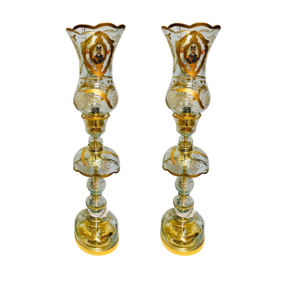 Lampe de cristal persane – forme traditionnelle Laleh Shah Abbasi blanche