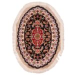 Tapis Persan Mélange de Soie et Laine Fait Main avec Design Médaillon Ovale – Tabriz