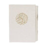 Coran arabe blanc avec couverture rigide et cadre