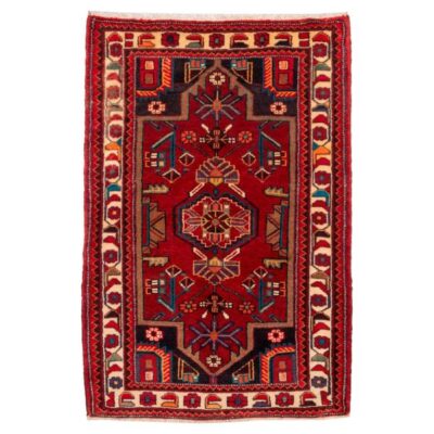 Tapis de prière persan authentique noué à la main et luxueux Sajada Géométrique