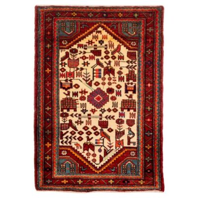 Tapis de prière persan authentique noué à la main et luxueux Sajada Traditionnel