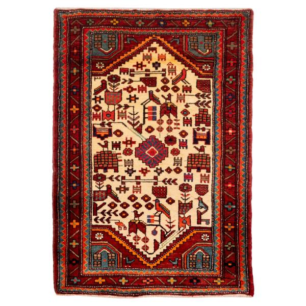 Tapis de prière persan authentique noué à la main et luxueux Sajada Traditionnel