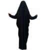 Tchador noir islamique arabe Hijab avec manches pour femmes et prière - TTchador