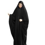 Tchador noir islamique arabe Hijab pour femmes et prière