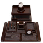 Ensemble de bureau en bois 10 pièces – Couleur marron