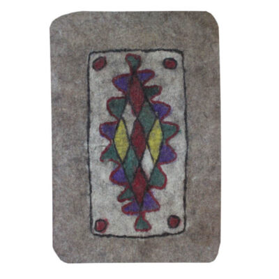 Tapis en feutre de laine persan 100 % naturel et fait main Carré II