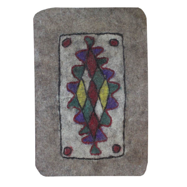 Tapis en feutre de laine persan 100 % naturel et fait main Carré II