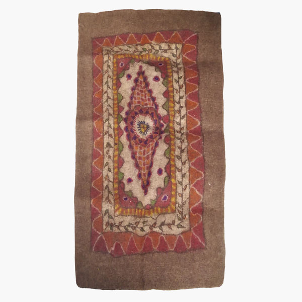 Tapis en feutre de laine persan 100% naturel et fait main