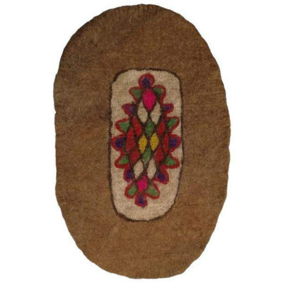 Tapis en feutre de laine persan 100% naturel et fait main Ovale