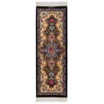 Nappe en Soie Thème Tapis Persan Nouée à la Main Jardin d’Or