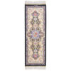 Nappe en Soie Thème Tapis Persan Nouée à la Main Jardin d'Or