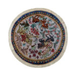 Nappe en Soie Thème Tapis Persan Nouée à la Main Chasse