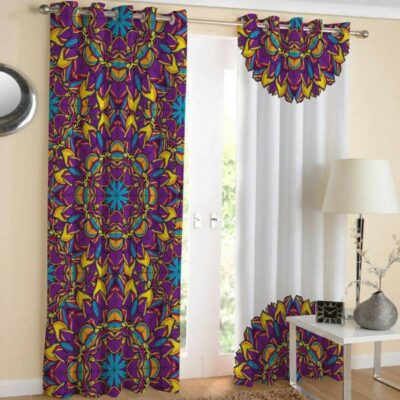 Rideau Œillets en Velours Imprimé – Design Floral