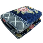 Couverture Golbaft Iranienne pour Lit Deux Places Couleur Bleu Marine