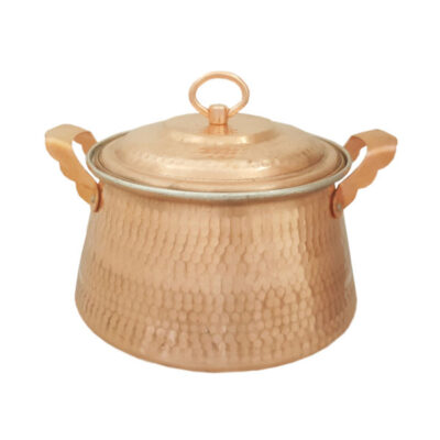 Marmite en cuivre persan – Style de cuisson martelé traditionnel