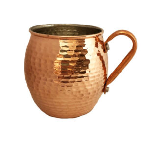 Tasse persane en cuivre – Fabriquée à la main avec anse pour boissons froides – Martelée Behsa