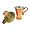Tasse persane en cuivre - Fabriquée à la main avec anse pour boissons froides - Martelée Mesri