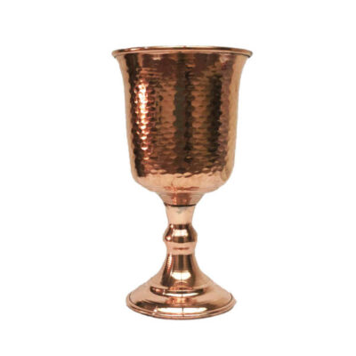 Verre à vin en cuivre persan martelé – Modèle Jaam