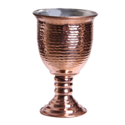 Verre à vin en cuivre persan martelé – Modèle Zanjani