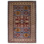 Tapis Persan en Laine Fait Main avec Design Tribal Intriqué Modèle Karen