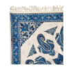 Nappe Iranienne : Impression Traditionnelle Kalamkari d'Isfahan Bloc Ciel Bleu