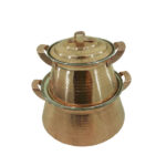 Marmite en cuivre persan – Ensemble de 2 marmites martelées traditionnelles
