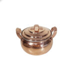 Marmite en cuivre persan – Ensemble de 4 marmites martelées traditionnelles, modèle Rond